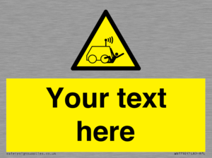 Custom warning run over by operator controlled machine